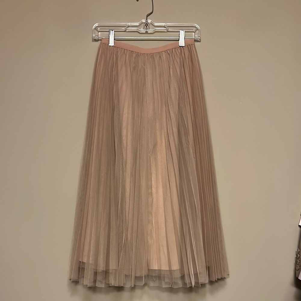 Elegant Beige Tulle Skirt